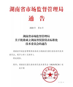 湖南省儀器儀表標(biāo)準(zhǔn)化技術(shù)委員會(huì)成立了！