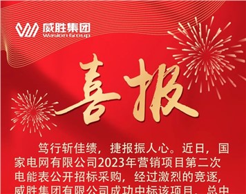 喜報 | 威勝集團中標國家電網(wǎng)招標項目，總中標金額近3.2億元